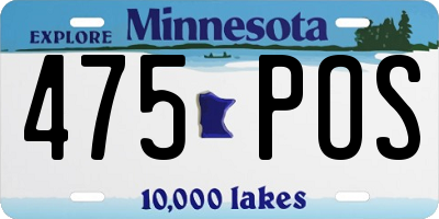 MN license plate 475POS