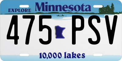MN license plate 475PSV