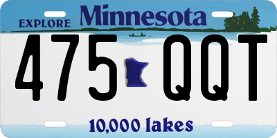 MN license plate 475QQT
