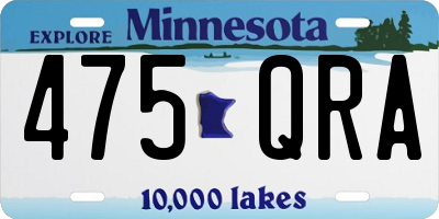 MN license plate 475QRA