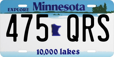 MN license plate 475QRS