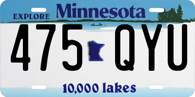 MN license plate 475QYU