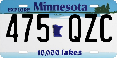 MN license plate 475QZC