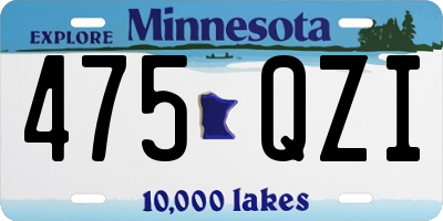 MN license plate 475QZI