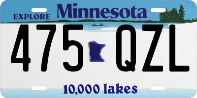 MN license plate 475QZL
