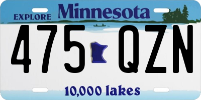 MN license plate 475QZN