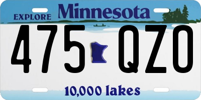 MN license plate 475QZO