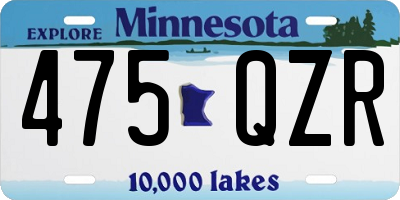 MN license plate 475QZR