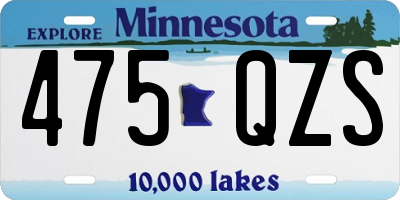 MN license plate 475QZS