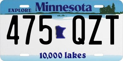 MN license plate 475QZT