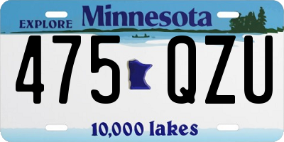 MN license plate 475QZU