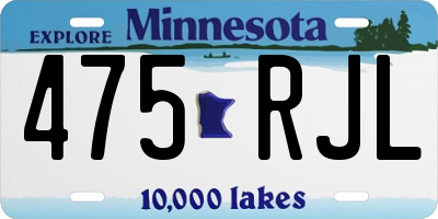 MN license plate 475RJL