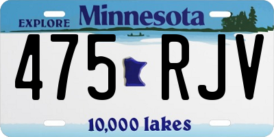 MN license plate 475RJV