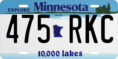 MN license plate 475RKC
