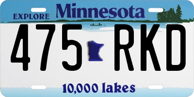 MN license plate 475RKD
