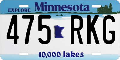 MN license plate 475RKG