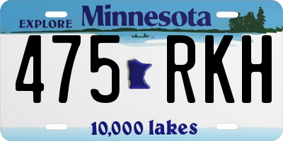 MN license plate 475RKH