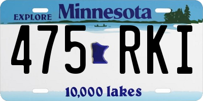 MN license plate 475RKI