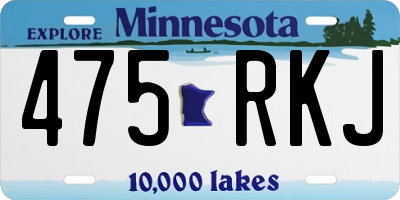 MN license plate 475RKJ