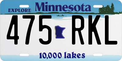 MN license plate 475RKL