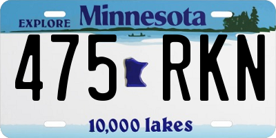 MN license plate 475RKN