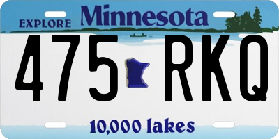 MN license plate 475RKQ