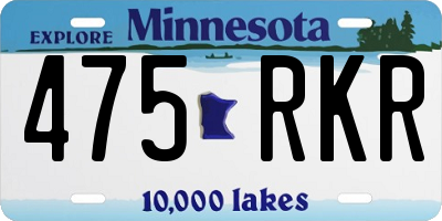 MN license plate 475RKR
