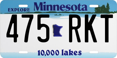 MN license plate 475RKT