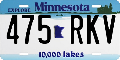 MN license plate 475RKV