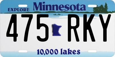 MN license plate 475RKY