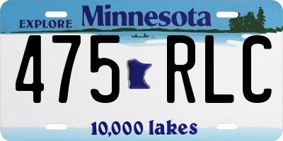 MN license plate 475RLC
