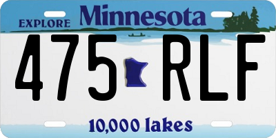 MN license plate 475RLF