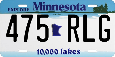 MN license plate 475RLG