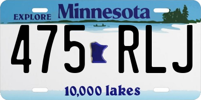 MN license plate 475RLJ