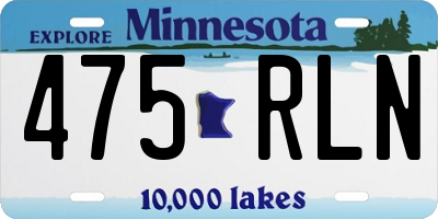 MN license plate 475RLN