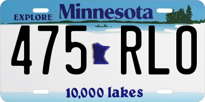 MN license plate 475RLO