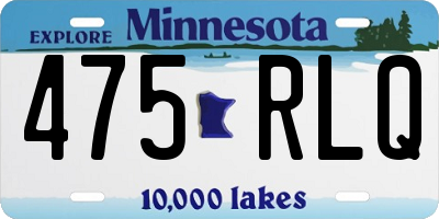 MN license plate 475RLQ