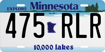 MN license plate 475RLR