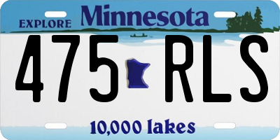 MN license plate 475RLS