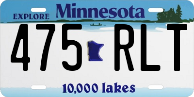 MN license plate 475RLT