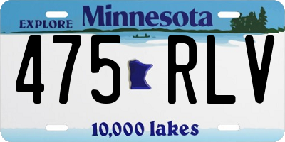 MN license plate 475RLV