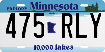 MN license plate 475RLY