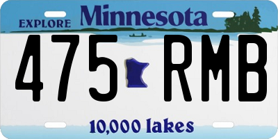 MN license plate 475RMB