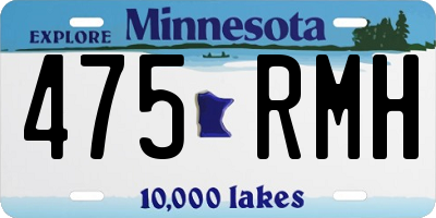MN license plate 475RMH