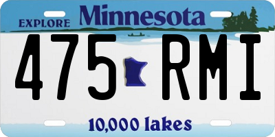 MN license plate 475RMI