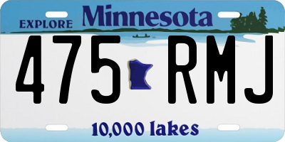 MN license plate 475RMJ