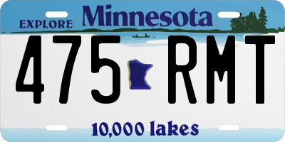 MN license plate 475RMT