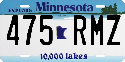 MN license plate 475RMZ