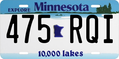 MN license plate 475RQI