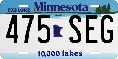 MN license plate 475SEG